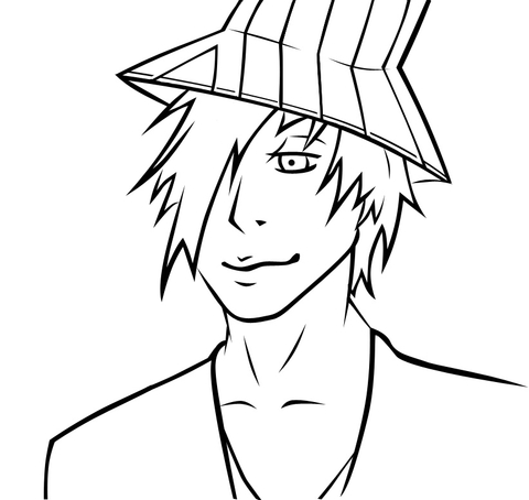 Urahara Kisuke Coloring Page